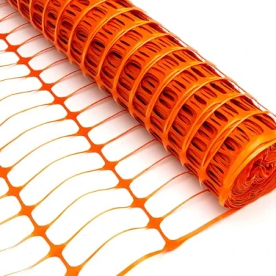Image of Heavy Duty Barrier Fencing Mesh Plastic Safety Garden Netting Temporary Fence Green Orange 1m High 25m / 50m Length Outdoor Crowd Events Construction (Orange, x 25m)
