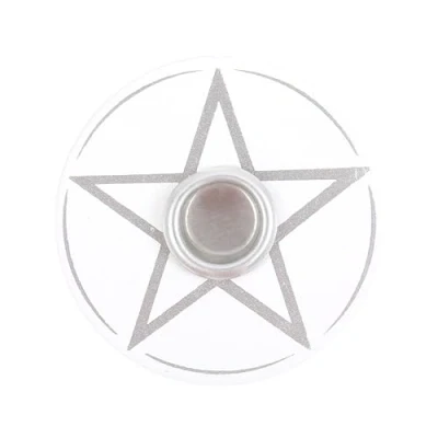 Image of Something Different Wholesale White Pentagram Spell Candle Holder Bestselling Design Stand