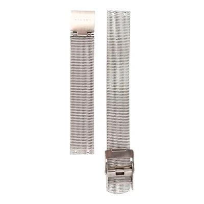 Image of Skagen Watch straps for women, 14 mm, silver stainless steel, original replacement strap 358SSSD, silver, Bracelet
