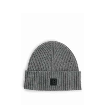 Image of HUGO Beanie, Men&#039;s, Size: One Size, Grey four