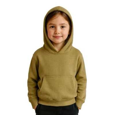 Image of A2Z 4 Kids Girls Boys Plain Sweatshirt Tie Dye Pullover Sweat Hoodie Khaki 2 3