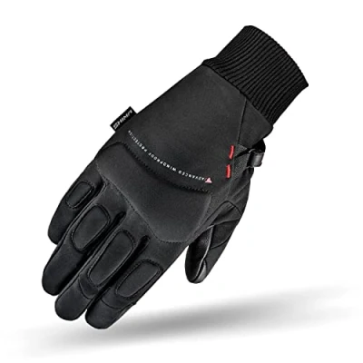 Image of SHIMA OSLO WIND LADY Motrocycle Gloves for Women All Season, Windproof, Touchscreen Biker Riding with Knuckle Protector, Wrist Impact Absorbers, Visor Wiper (Black, S)