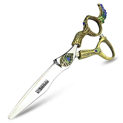 Image of 5.5/6 inch Professional Hair Clippers, Stainless Steel Sharp Specialized for Hairdressers (6 Cutting Scissors C)