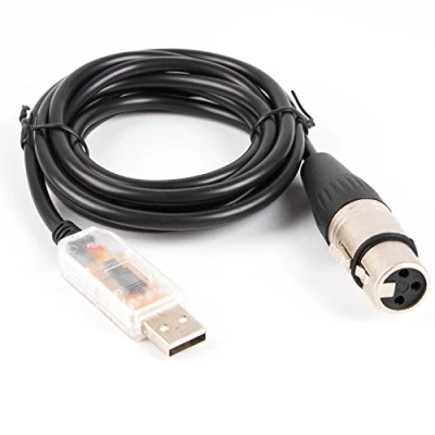 Image of FTDI USB Rs485 XLR Dmx512 Stage Lighting Equipment Controller Cable DIY for SGM Dmxking Dmxcontrol Freestyler Download (Length:5m)