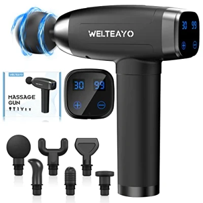Image of Massage Gun Deep Tissue,Muscle Massager,Quiet Professional Handheld 30 Speeds Muscle Gun,6 Heads with Type C Charge,for Home Office Workout Full Body Relax