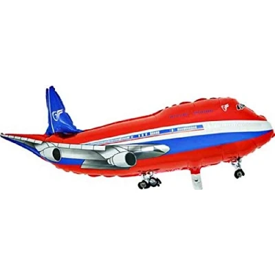 Image of Toyland® 65cm (26&quot;) Red Aeroplane Balloon Foil Children&#039;s Party Decorations