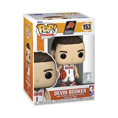 Image of Funko POP! NBA: Suns Devin Booker Collectable Vinyl Figure Gift Idea Official Merchandise Toys for Kids &amp; Adults Sports Fans Model Collectors and Display