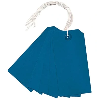 Image of Q Connect KF01625 Strung Tag 120x60mm Blue (Pack of 1000)