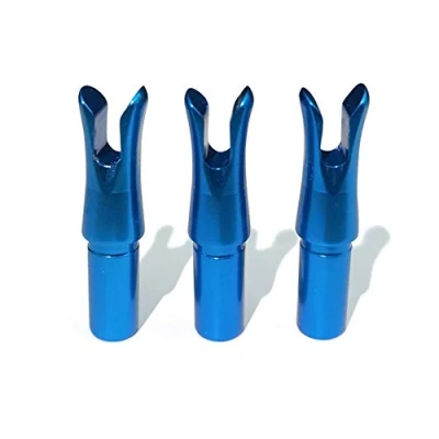 Image of SHARROW Archery Arrow Nocks Aluminum Alloy Tails Insert Nock Cams for ID 6.2mm Shaft End DIY Carbon Arrows Fiberglass (Blue, 6pcs)