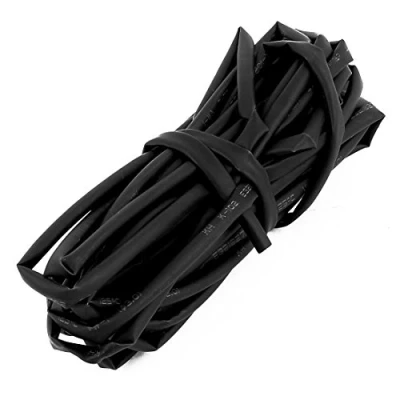 Image of Sourcingmap Black 3mm Dia 2:1 Polyolefin Heat Shrink Tubing Shrinkable Tube 5M 16.4Ft