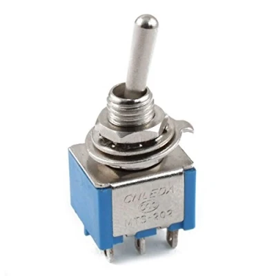 Image of AC 3A/250V 6A/125V 6 Pin DPDT On/On 2 Position Mini Toggle Switch Blue