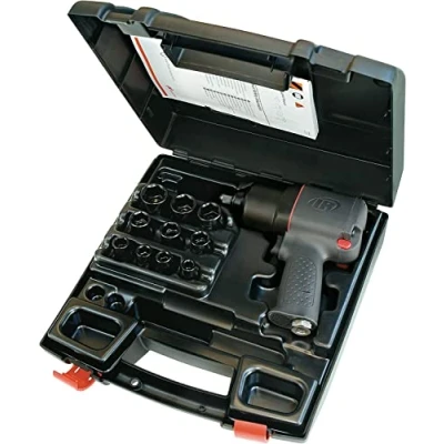 Image of Ingersoll Rand 2130XP K Air Impact Wrench 1/2 Inch Set with 10 sockets, 816 Nm Torque, Composite Housing Ultimate Power and Durability in Black