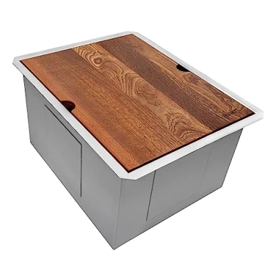 Image of Ruvati 15 inch Workstation Bar Prep Sink Ledge Undermount 16 Gauge Stainless Steel Single Bowl RVH8304
