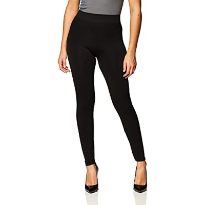 Image of HUE Women&#039;s Seamless Leggings, Assorted Hosiery, Black, 1X
