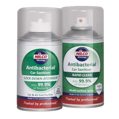 Image of Nilco Antibacterial Car Cleaner &amp; Sanitiser 150ml Complete Cleaning Kit