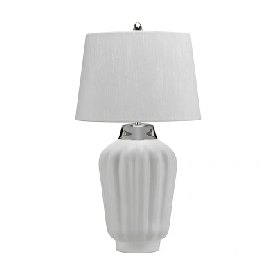 Image of Bexley 1 Light Table Lamp White, Polished Nickel