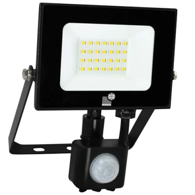 Image of Morris LED Floodlight 20w with PIR Motion Sensor, Outdoor Security Light, Garden Wall Light (30, Watts)