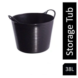 Image of Gorilla Flexi Tub Black Recycled 38 Litre