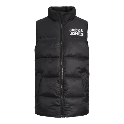 Image of Jack &amp; Jones Junior Jjetoby Bodywarmer Collar Waistcoat for kids, Size: 14y, Black/white