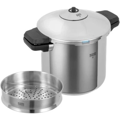Image of Kuhn Rikon 30323 Duromatic® Inox Model Side Handle Set 5.0l/22 Cm + Steamer Insert