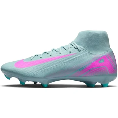 Image of Nike Men&#039;s Zoom Superfly 10 Academy FG/MG Football Shoe, Ocean Cube/Pink Blast, UK