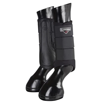 Image of LeMieux Grafter Brushing Horse Boots Protective Gear and Training Equipment Equine Boots, Wraps &amp; Accessories (Black/X Large)