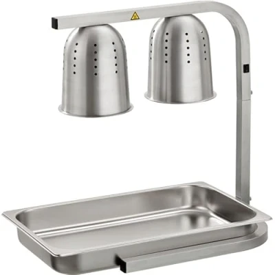 Image of Stalwart DA WL550 Commercial Food Warmer 2 Heating Lamps GN1/1
