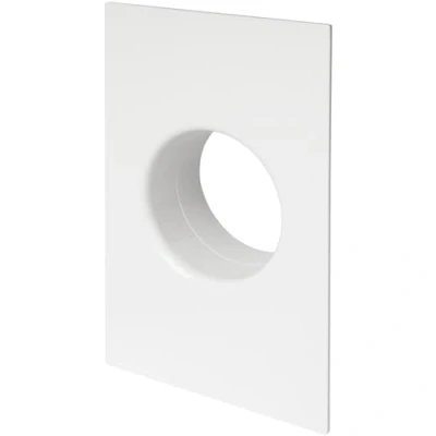 Image of 4 Inch / 100 mm Duct Connector Flange Plastic Straight Pipe Wall Plate for Heating Cooling Ventilation System Plumbing or Air Exhaust and Inlet Fitting