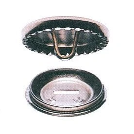 Image of 25 x 23mm Metal Cover buttons. Make your own fabric covered Crafts / Haberdashery Upholstery etc.