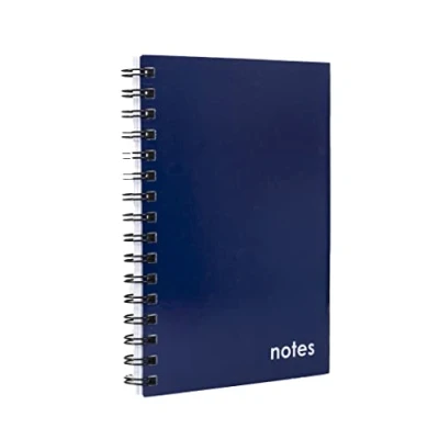 Image of Collins Essential A5 Spiral Wiro Ruled Notebook 80 pages Dark Blue