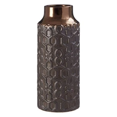 Image of Premier Housewares Vase, Ceramic, Grey, Small