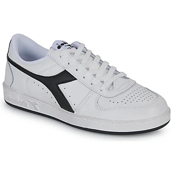 Image of Diadora Magic Basket Icona Unisex Trainers, Size: 6.5, White/black Leather