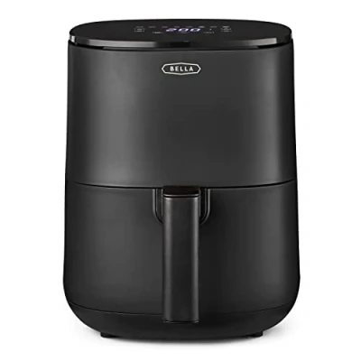 Image of BELLA 3 L Touchscreen Air Fryer Oven and 5 in 1 Multicooker with Removable Nonstick Dishwasher Safe Crisping Tray Basket, 1400 Watt Heating System, Matte Black