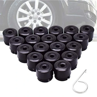 Image of XUKEY 20Pcs Wheel Nut Bolt Head Covers Caps 19mm Black + Tool For Transporter T5 T6 2003 2004 2005 2006 2007 2008 2020 Car Styling
