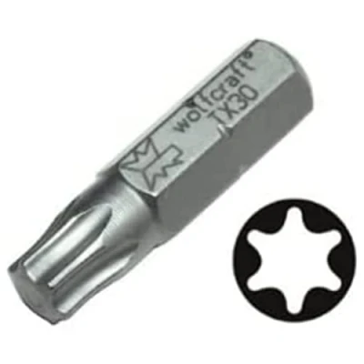 Image of wolfcraft Bit Set, TORX® (T 10 40), 7 Pcs. I 2447000 Solid bits in Various Sizes