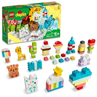 Image of LEGO DUPLO Creative Building Time 10978 Colorful Construction Toy for Preschoolers Aged 18 Months and up (120 Pieces)