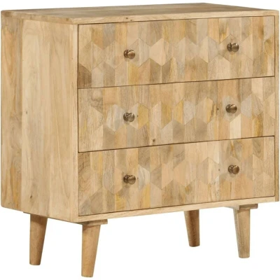 Image of vidaXL Drawer Cabinet 70x35x70 cm Solid Wood Mango