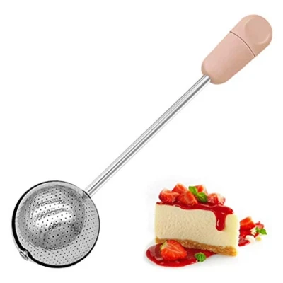 Image of JTLB Sugar Salt Shaker, Stainless Steel Chocolate Shaker Icing Cocoa Flour Coffee Sifter, Powdered Powder Duster Baking Sifters for Tools