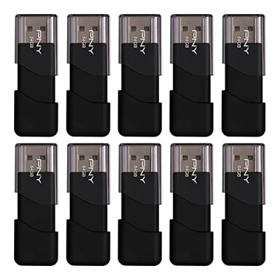Image of PNY 64GB Attaché 3 USB 2.0 Flash Drive, 10 Pack
