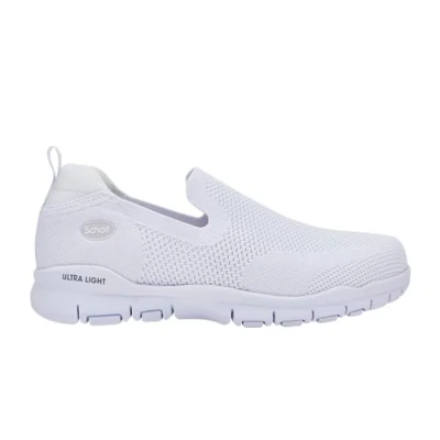 Image of Scholl Men&#039;s Jump Slip On Health Care Professional Shoe, White, 11 UK