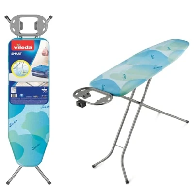 Image of Vileda Smart Ironing Board, Blue, 114 cm long x 34 wide 75 91 high