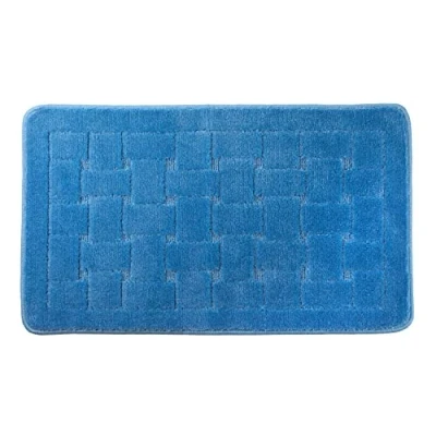Image of Emma Barclay Orkney Crosshatch Bath Mat (45x75cm) (Blue)