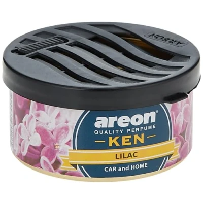 Image of Areon Ken Car Air Freshener Lilac Flower Scent Home Room Tin Can Mini Top Up Long Lasting Adjustable Vented Lid 3D Pack of 1