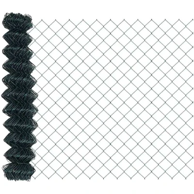 Image of vidaXL Chain Link Fence Green 1x10 m Steel
