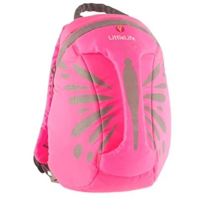 Image of LittleLife High Visibility Toddler or Children&#039;s Backpack With Parent Handle Ideal for Learning to Scoot Ride Bike, Hi vis Pink