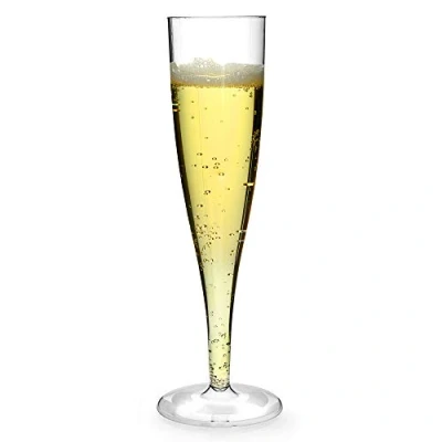 Image of Disposable Champagne Glasses 160ml Set of 10 Plastic Flutes