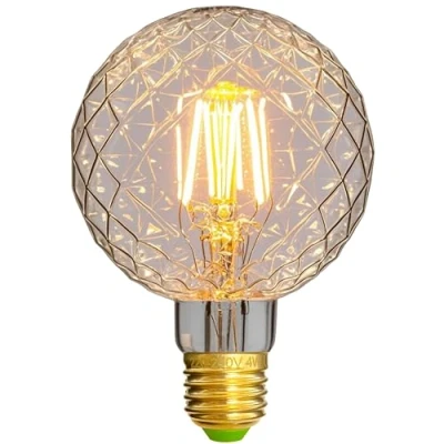 Image of Tianfan Led Bulbs Vintage Light Bulb 4W Crystal Edison G95 220/240V E27 Specialty Decorative (Clear)