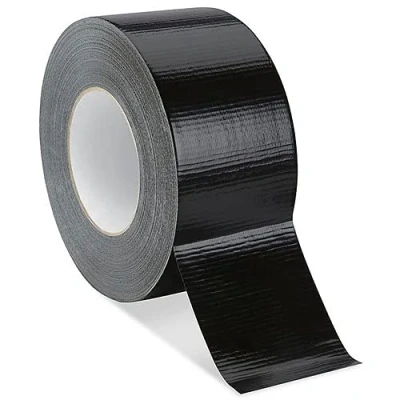 Image of Black Gaffer Tape 48mm x 50m Cloth Duct Waterproof Heavy Duty Craft Electrical Weather Resistant (1 ROLL)