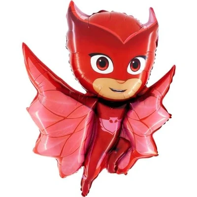 Image of Toyland® 90cm (36&quot;) PJ Masks Owlette Shaped Character Foil Balloon Kids Party Balloons