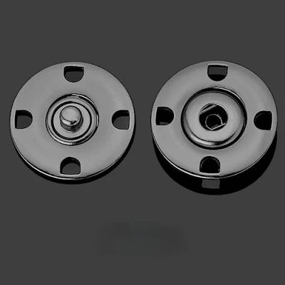 Image of Metal Snap Button Clothing Fasteners Press Buttons Stud Invisible Clasp for Coat Clothes Jacket Sewing Accessories 21/23/25mm gun Black,21mm 2set